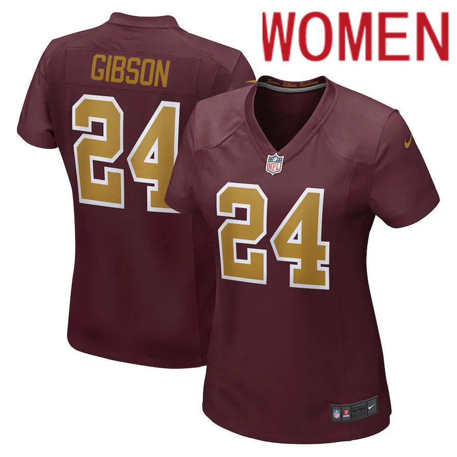 Women Washington Redskins 24 Antonio Gibson Nike Burgundy Game NFL Jersey